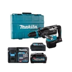 Makita HR005G 40Vmax XGT Brushless Rotary Demolition Hammer With 1 X 4.0Ah Battery, Charger, Adaptor & Case