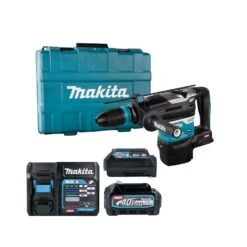 Makita HR005G 40Vmax XGT Brushless Rotary Demolition Hammer With 1 X 2.5Ah Battery, Charger, Adaptor & Case