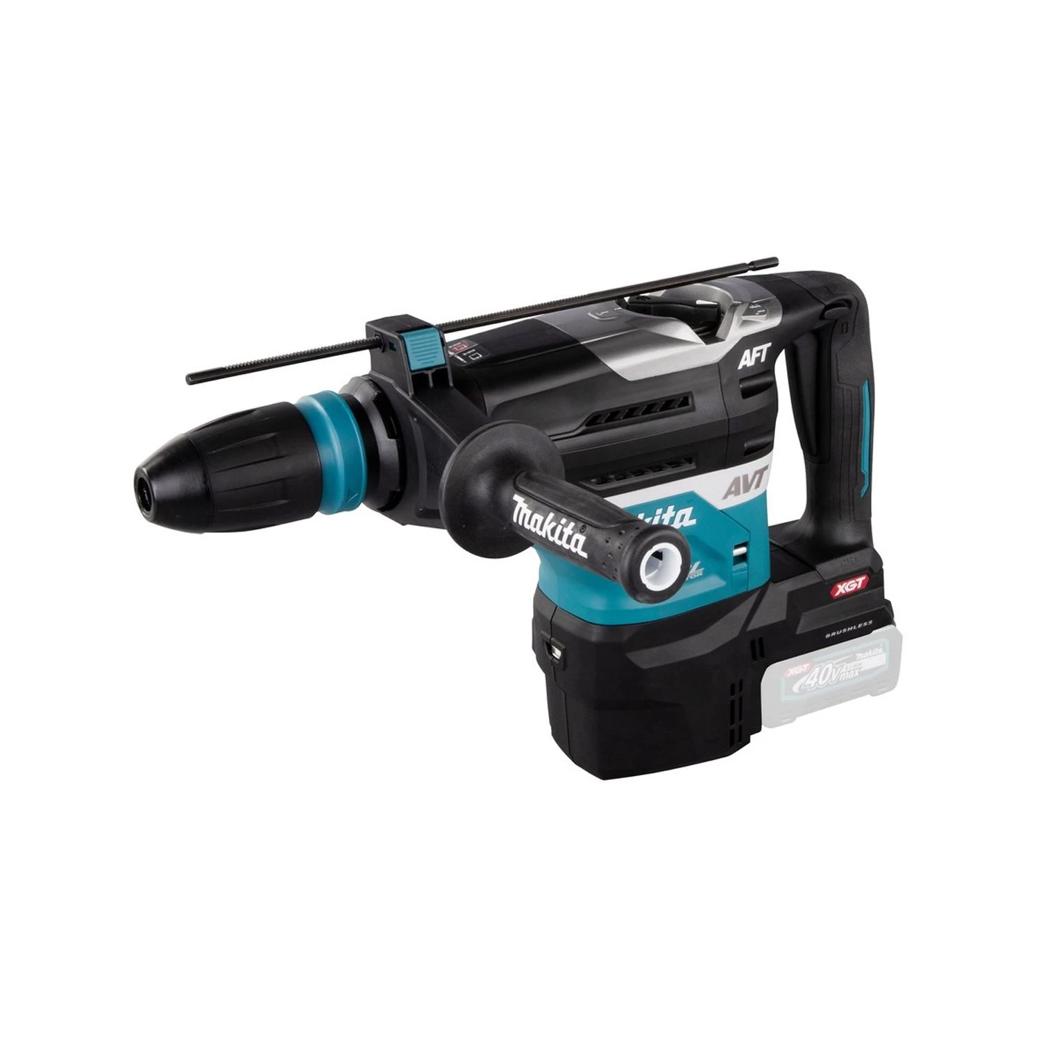 Makita HR005G 40Vmax XGT Brushless Rotary Demolition Hammer With 2 X 4.0Ah Batteries, Charger, Adaptor & Case - Image 2