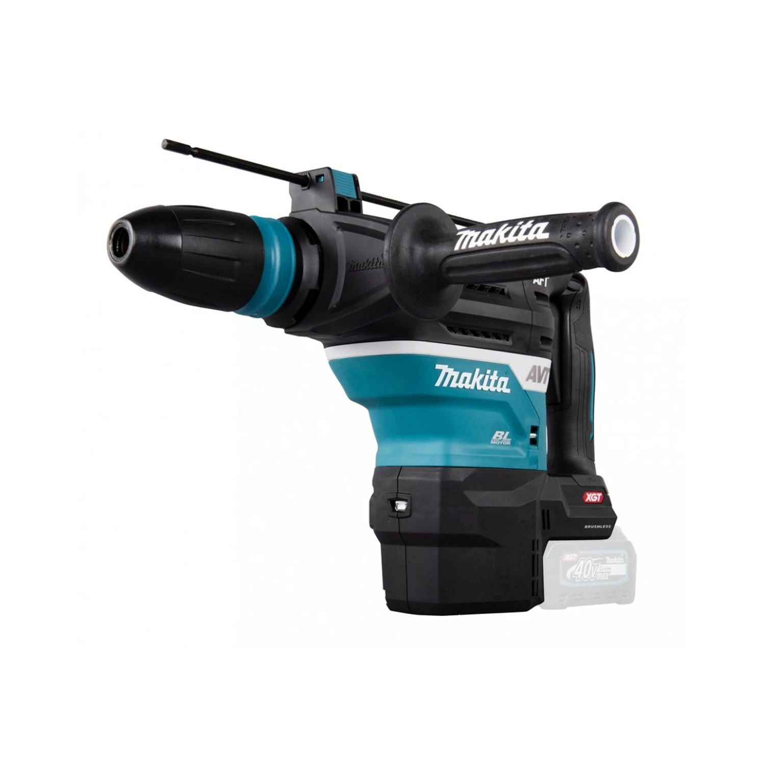 Makita HR005G 40Vmax XGT Brushless Rotary Demolition Hammer With 2 X 4.0Ah Batteries, Charger, Adaptor & Case - Image 3