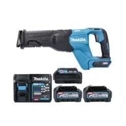 Makita JR001G 40V XGT BL Recip. Saw With 2 X 2.5Ah Batteries, Charger & Adaptor