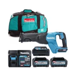Makita JR001G 40V XGT BL Recip. Saw With 2 X 2.5Ah Batteries, DC40RA, ADP10 & Bag