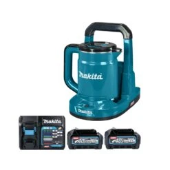 Makita KT001GD201 40Vmax XGT 800ml Cordless Kettle With 2 X 2.5Ah Batteries, Charger