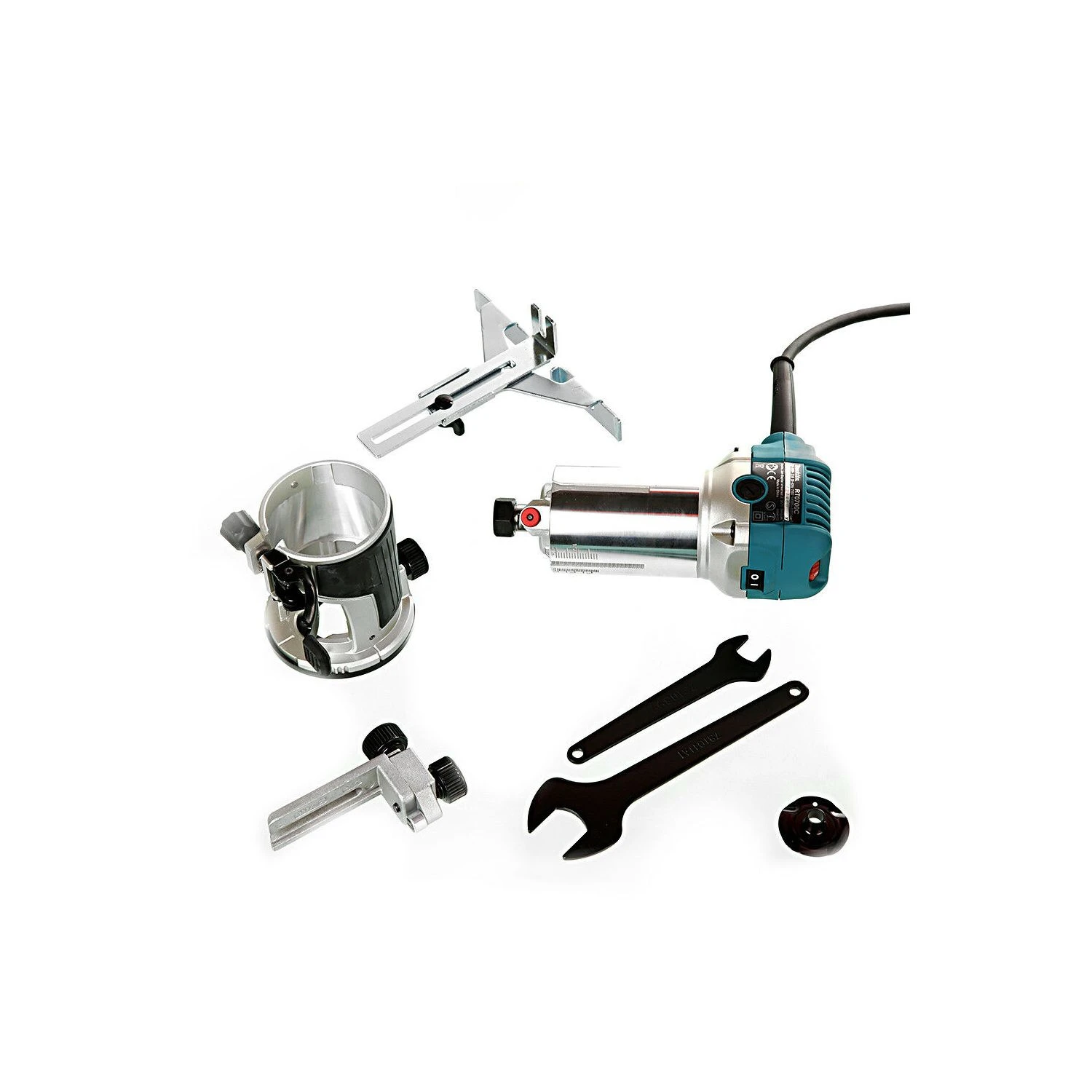 Makita RT0700CX4/2 1/4" Router/Laminate Trimmer With Trimmer Guide 240V With 194733-8 Dust Nozzle Extraction Adapter - Image 4