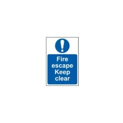 Scan Fire Escape Keep Clear 200 X 300mm