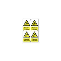 Scan Caution Hot Water PVC 200 X 300mm