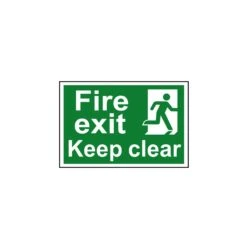 Scan Fire Exit Keep Clear PVC 300 X 200mm