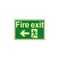 Scan Fire Exit Running 300 X 200mm