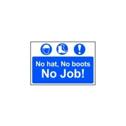 Scan No Hat No Boots No Job - PVC 600 X 400mm