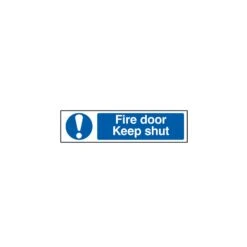 Scan Fire Door Keep Shut PVC 200 X 50mm
