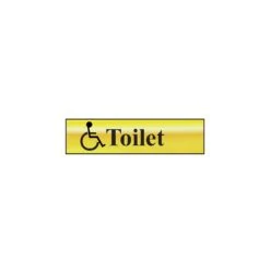 Scan Disabled Toilet - Polishe Brass Effect 200 X 50mm