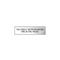 Scan No Free Newspapers Or Junk Mail Polished - SCA6023C
