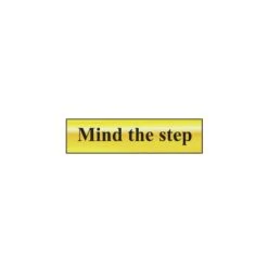Scan Mind The Step Polished Brass Effect 200 X 50mm