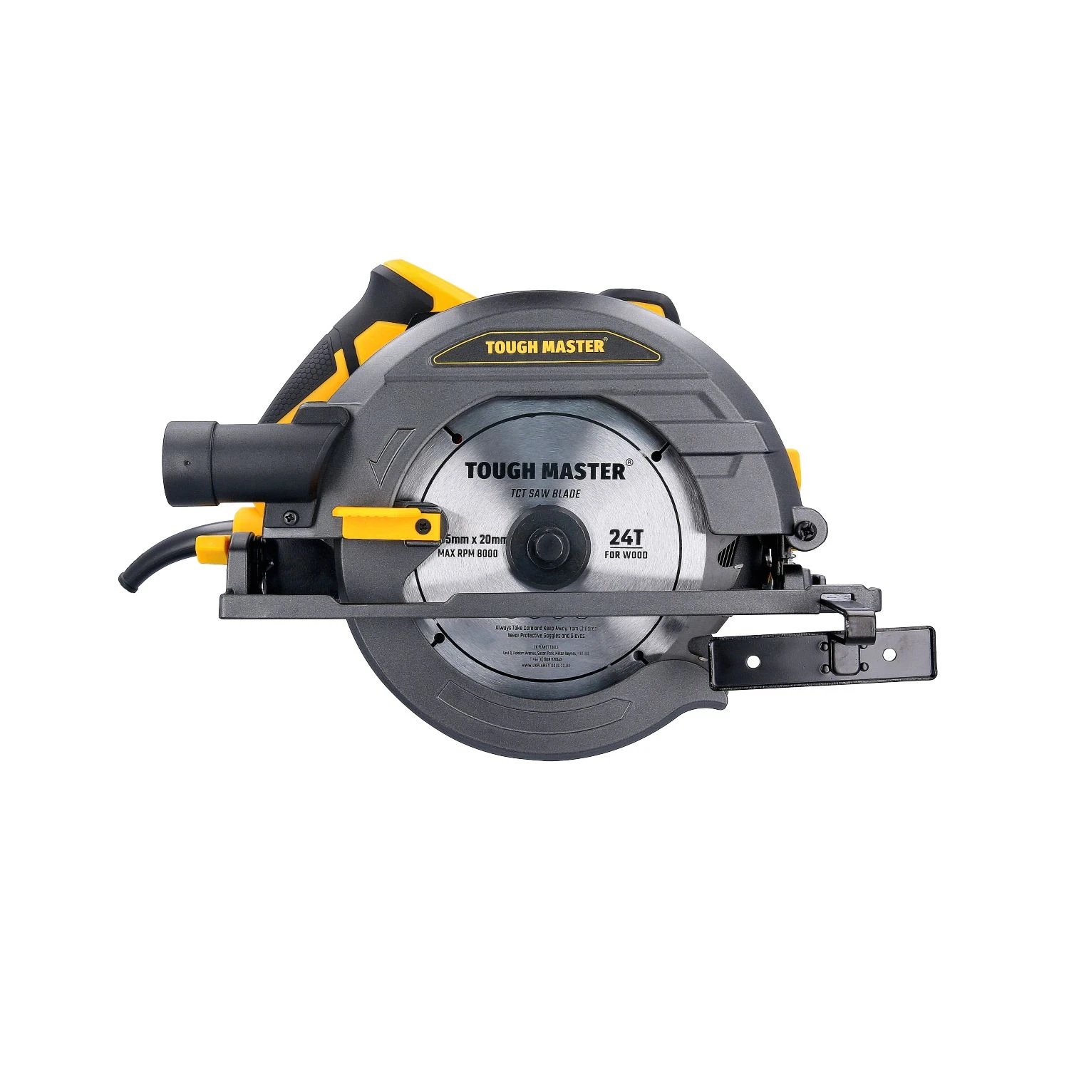 TOUGH MASTER® Circular Saw 1400 W 220-240V 185mm With Parallel Guide & Vacuum Cleaner Adaptor + 18L Wet & Dry Vacuum Cleaner - Image 2