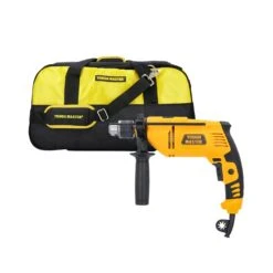 TOUGH MASTER® Impact Drill With Hammer Drill Function – Corded, Variable Speed – 800W + Tool Bag