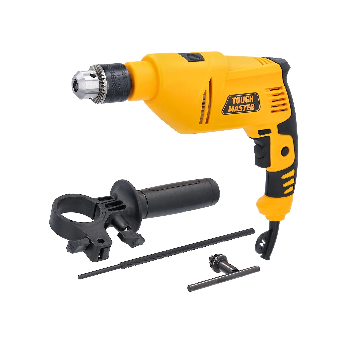 TOUGH MASTER® Impact Drill With Hammer Drill Function – Corded, Variable Speed – 800W + 56 Piece Drill Bit Set - Image 12