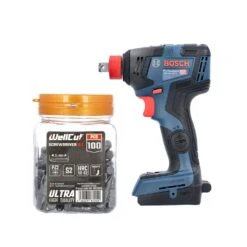 Bosch GDX 18V-200 C Brushless Impact Driver With 100 Pcs PZ2 25mm Screwdriver Bits